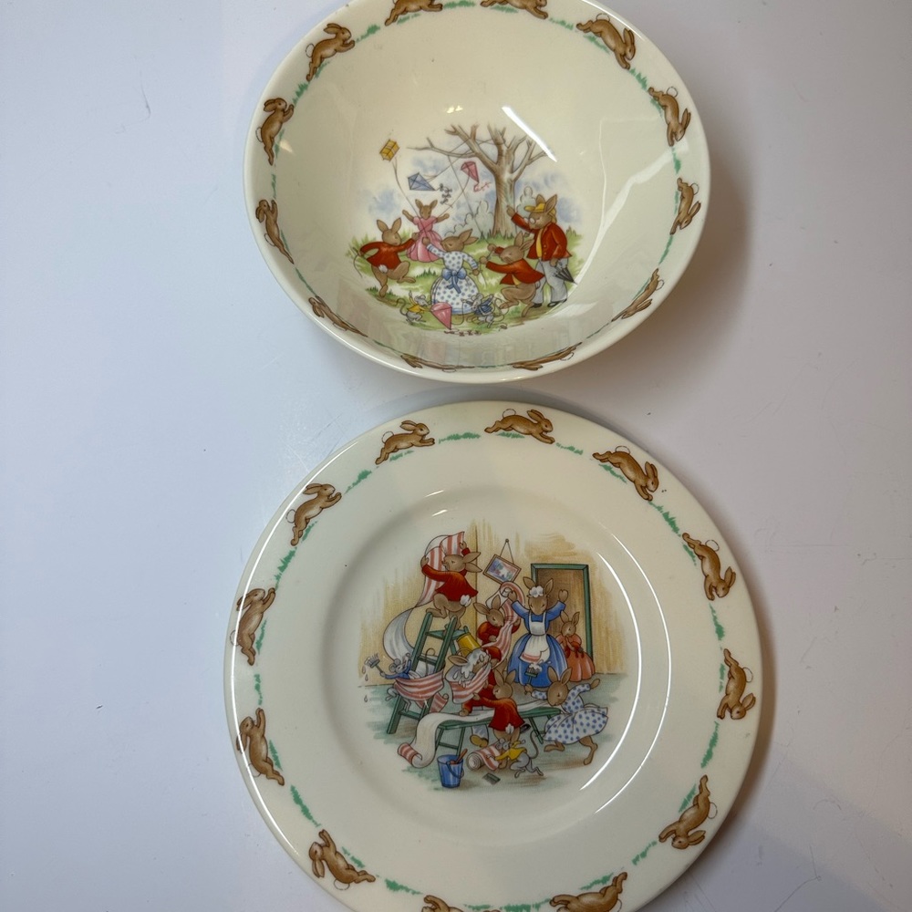 Royal Doulton Bunnykins Fine Bone China Bowl and Saucer Set